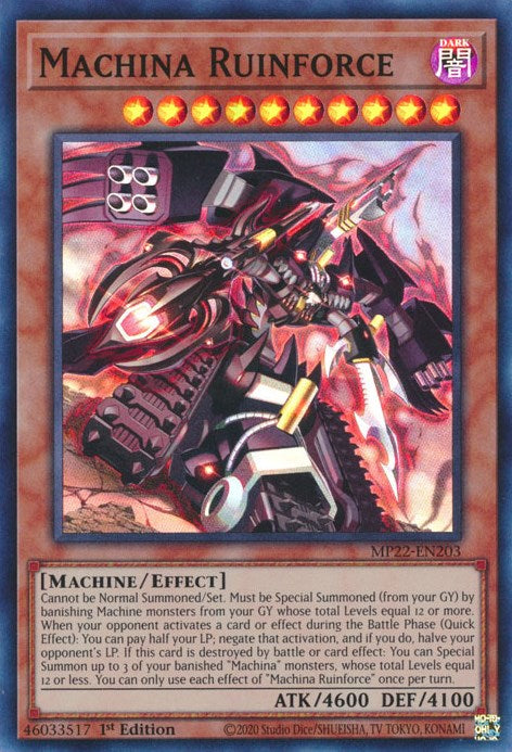 Machina Ruinforce [MP22-EN203] Super Rare | Shuffle n Cut Hobbies & Games