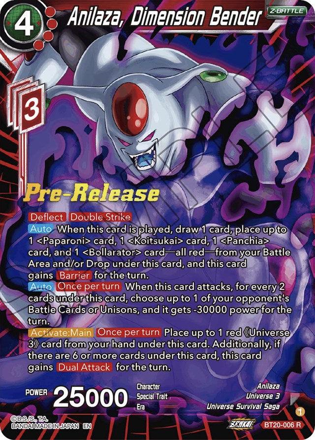 Anilaza, Dimension Bender (BT20-006) [Power Absorbed Prerelease Promos] | Shuffle n Cut Hobbies & Games