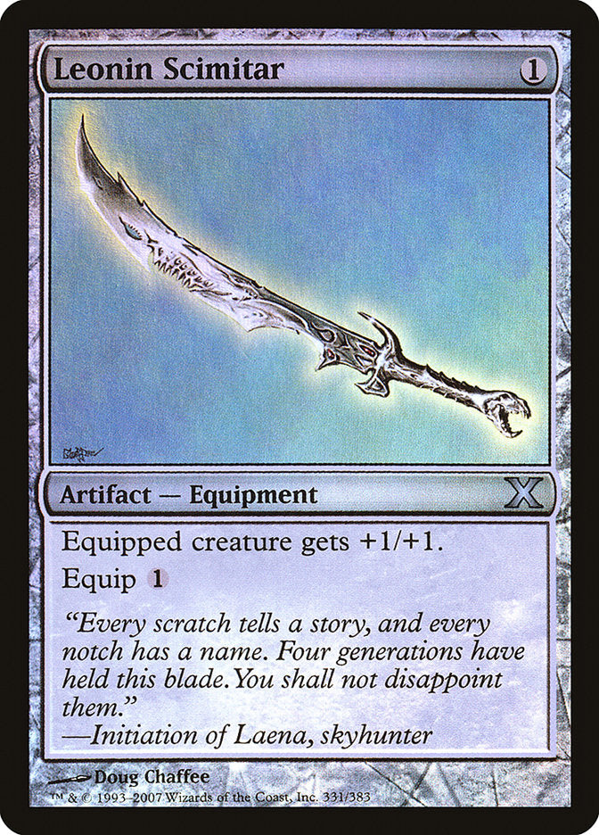 Leonin Scimitar (Premium Foil) [Tenth Edition] | Shuffle n Cut Hobbies & Games