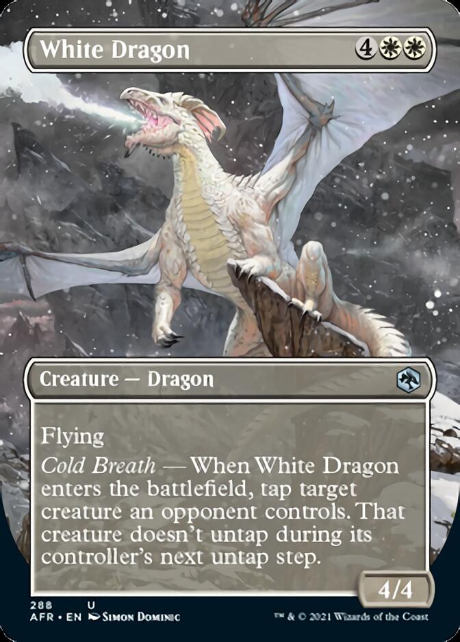 White Dragon (Borderless Alternate Art) [Dungeons & Dragons: Adventures in the Forgotten Realms] | Shuffle n Cut Hobbies & Games