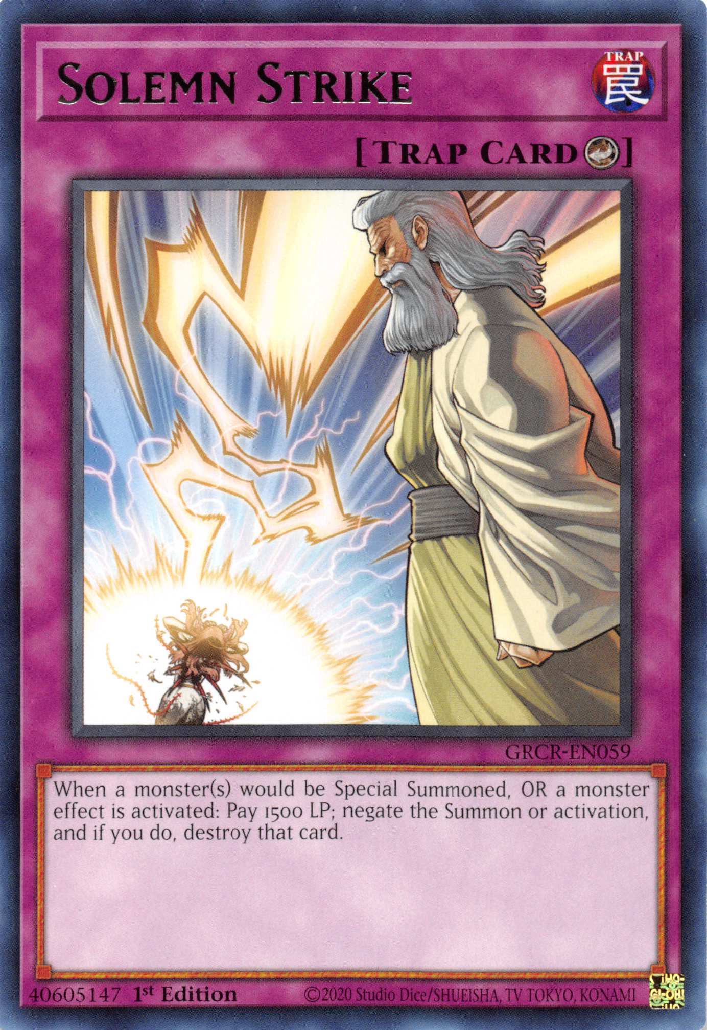 Solemn Strike [GRCR-EN059] Rare | Shuffle n Cut Hobbies & Games