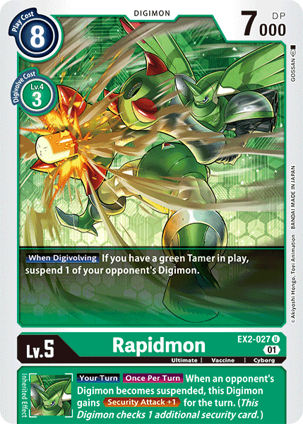 Rapidmon [EX2-027] [Digital Hazard] | Shuffle n Cut Hobbies & Games