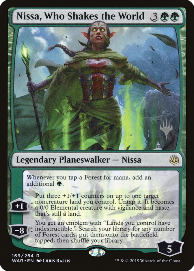 Nissa, Who Shakes the World (Promo Pack) [War of the Spark Promos] | Shuffle n Cut Hobbies & Games