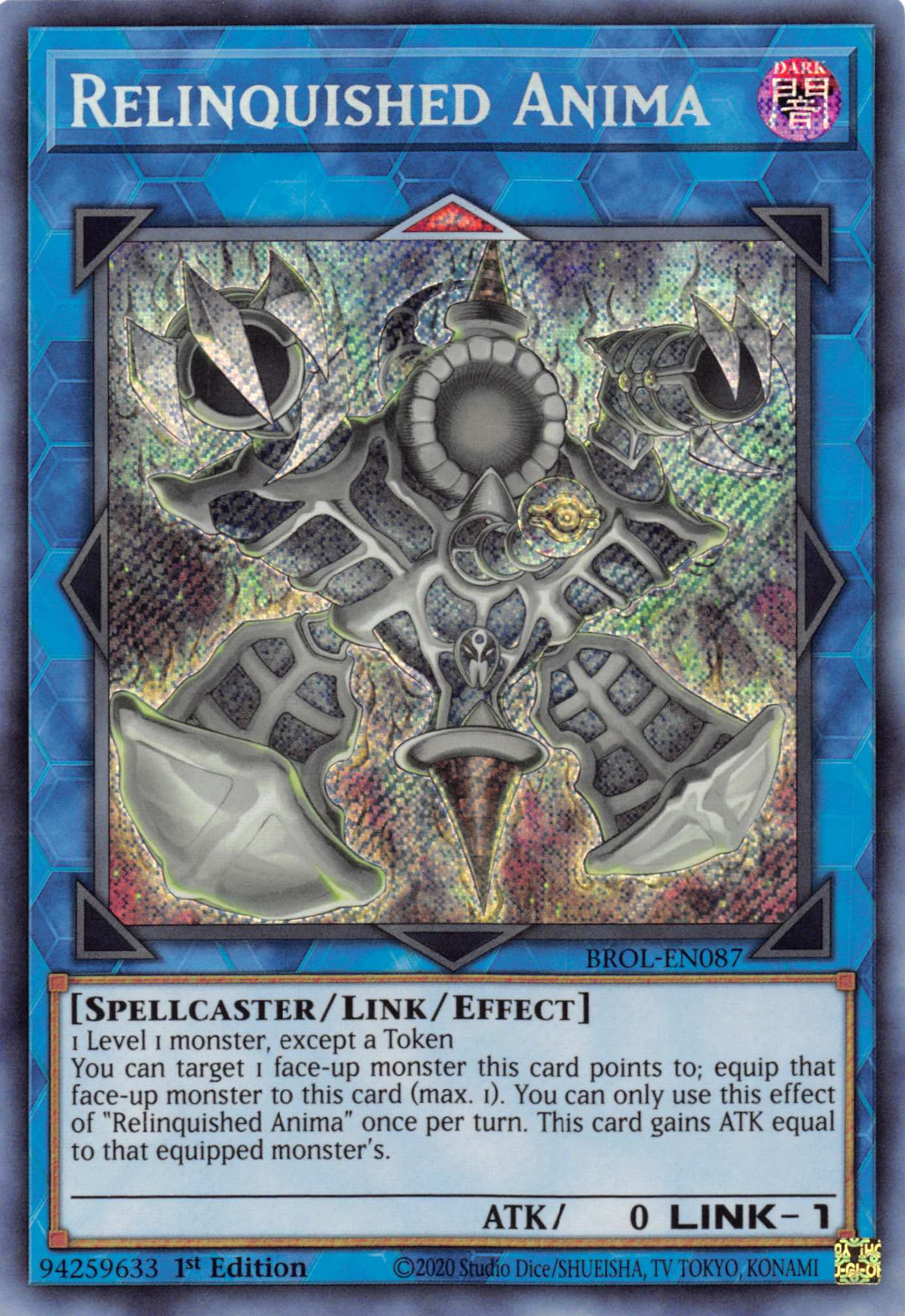 Relinquished Anima [BROL-EN087] Secret Rare | Shuffle n Cut Hobbies & Games