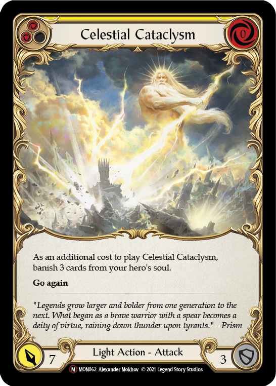 Celestial Cataclysm (Rainbow Foil) [U-MON062-RF] Unlimited Edition Rainbow Foil | Shuffle n Cut Hobbies & Games