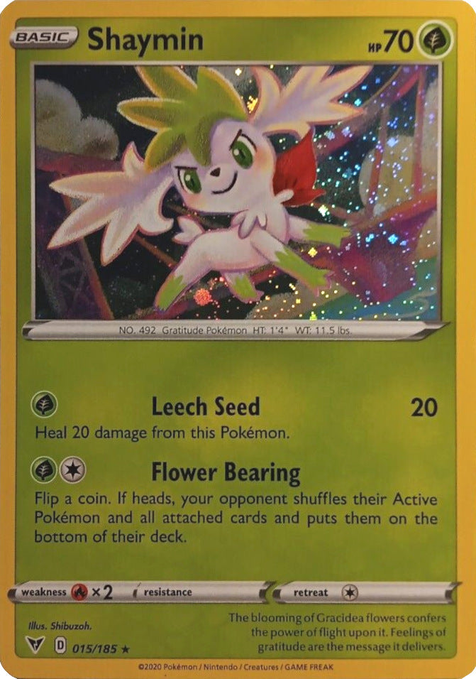 Shaymin (015/185) (Cosmos Holo) [Sword & Shield: Vivid Voltage] | Shuffle n Cut Hobbies & Games
