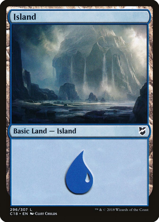 Island (296) [Commander 2018] | Shuffle n Cut Hobbies & Games