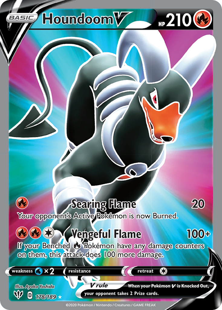 Houndoom V (178/189) [Sword & Shield: Darkness Ablaze] | Shuffle n Cut Hobbies & Games