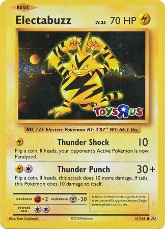 Electabuzz (41/108) (Toys R Us Promo) [XY: Evolutions] | Shuffle n Cut Hobbies & Games