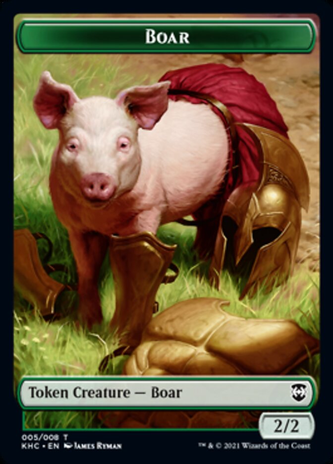 Boar Token [Kaldheim Commander Tokens] | Shuffle n Cut Hobbies & Games