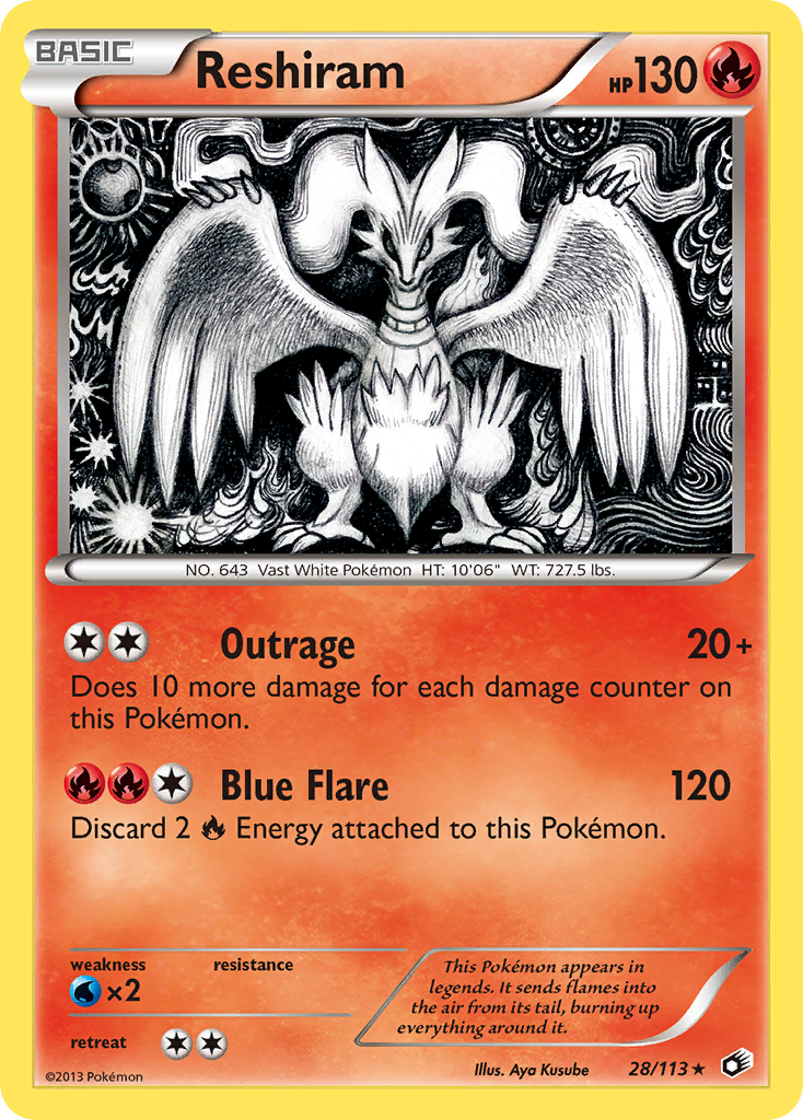 Reshiram (28/113) [Black & White: Legendary Treasures] | Shuffle n Cut Hobbies & Games
