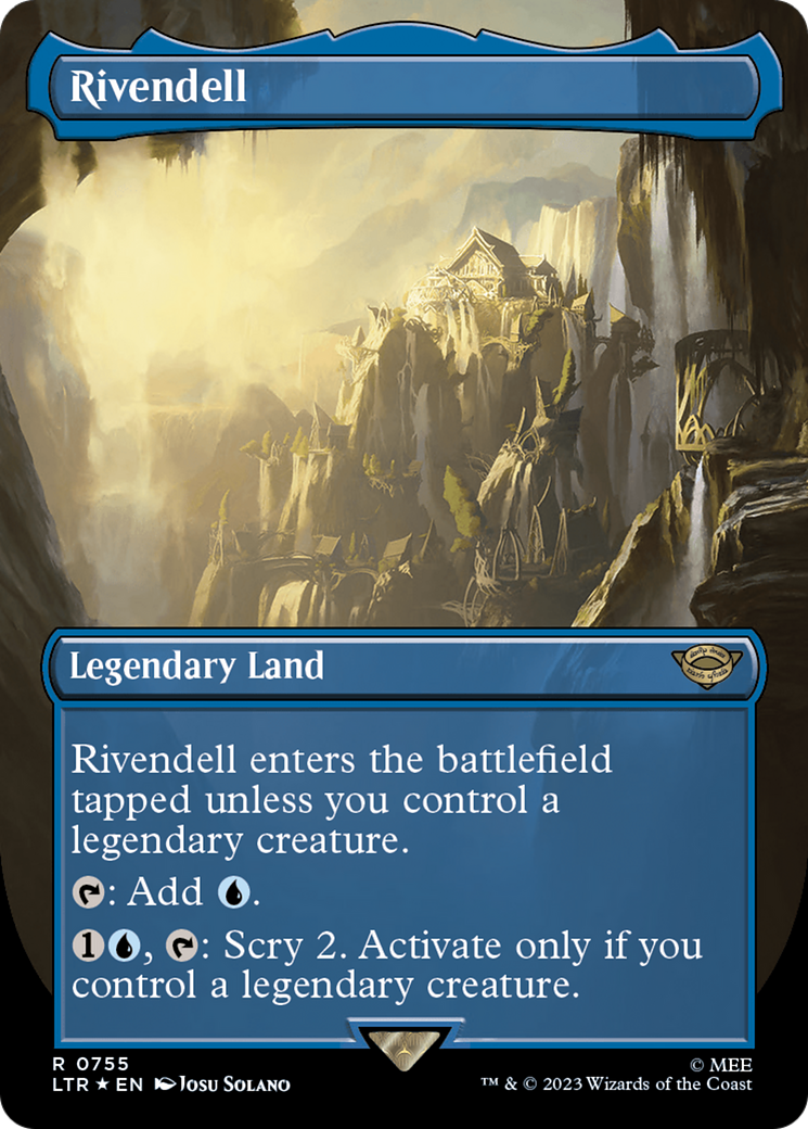 Rivendell (Borderless) (Surge Foil) [The Lord of the Rings: Tales of Middle-Earth] | Shuffle n Cut Hobbies & Games