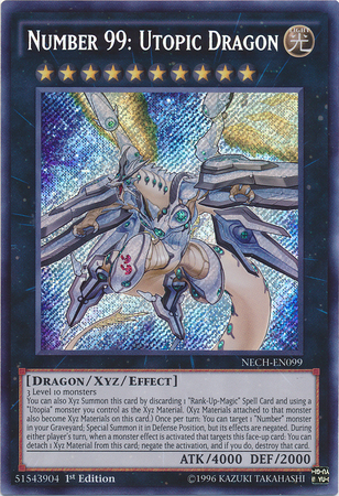 Number 99: Utopic Dragon [NECH-EN099] Secret Rare | Shuffle n Cut Hobbies & Games