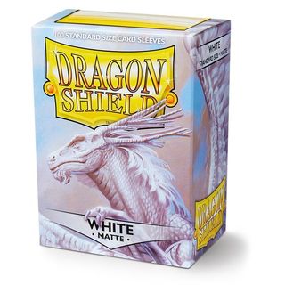Dragon Shield 100ct MATTE standard Sleeves - White | Shuffle n Cut Hobbies & Games