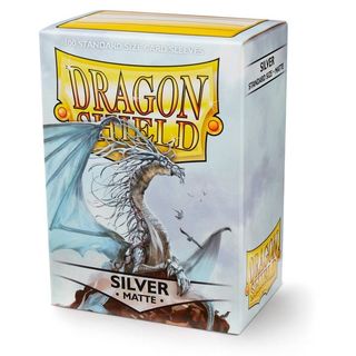 Dragon Shield 100ct MATTE standard Sleeves - Silver | Shuffle n Cut Hobbies & Games