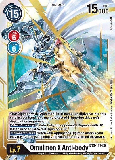 BT5-111 Omnimon X Anti-body | Shuffle n Cut Hobbies & Games