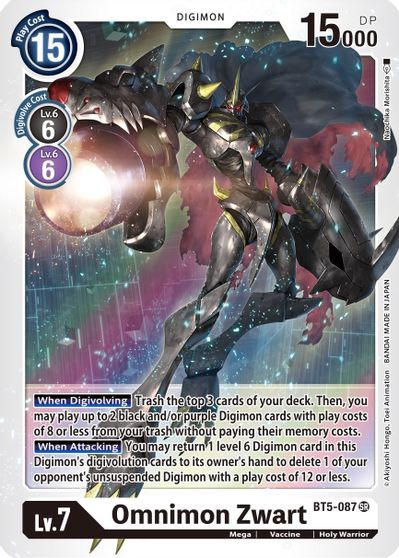 BT5-087: Omnimon Zwart | Shuffle n Cut Hobbies & Games