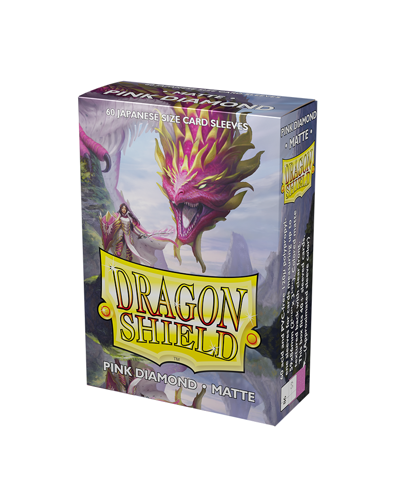 Dragonshield Yugioh Sleeves (60) Pink Diamond Matte | Shuffle n Cut Hobbies & Games
