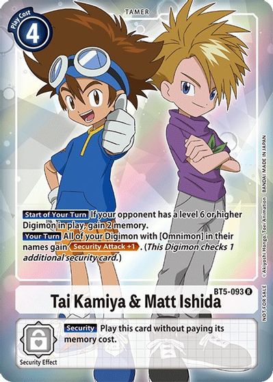 BT5-093: Tai Kamiya & Matt Ishida (Box Topper) | Shuffle n Cut Hobbies & Games