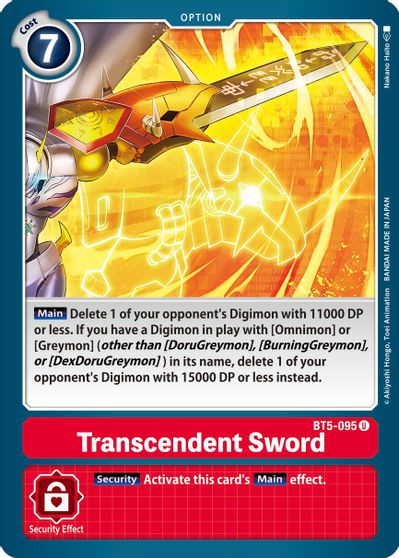 BT5-095: Transcendent Sword | Shuffle n Cut Hobbies & Games