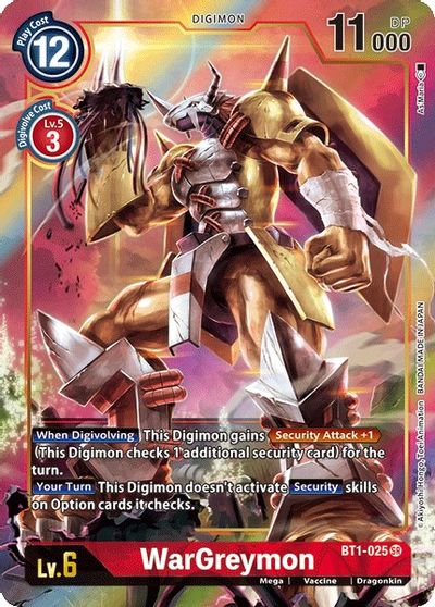 BT1-025: WarGreymon (Alternative Art) | Shuffle n Cut Hobbies & Games